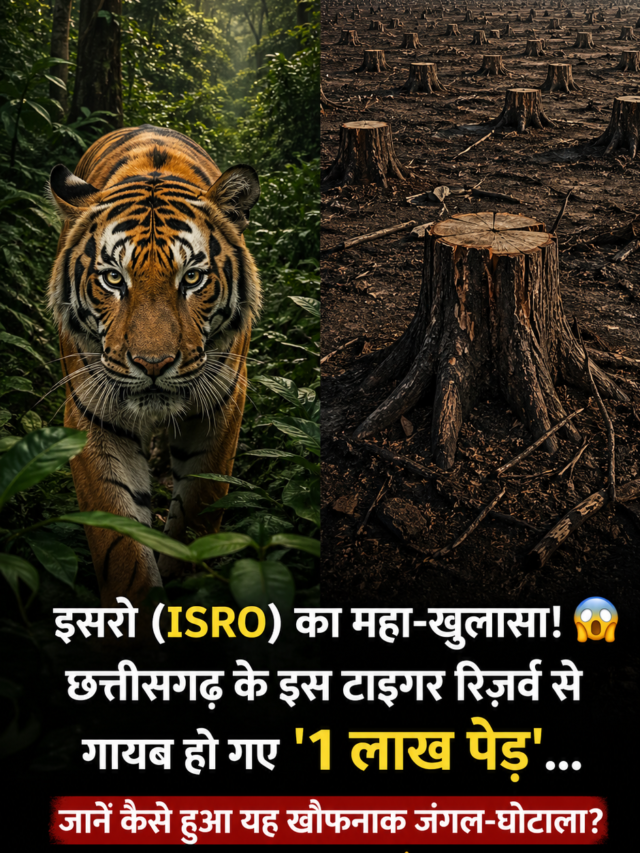 ISRO का खुलासा: छत्तीसगढ़ के टाइगर रिजर्व से कटे 1 लाख पेड़!