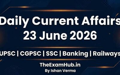 Daily Current Affairs 23 June 2026 national international sports banking updates