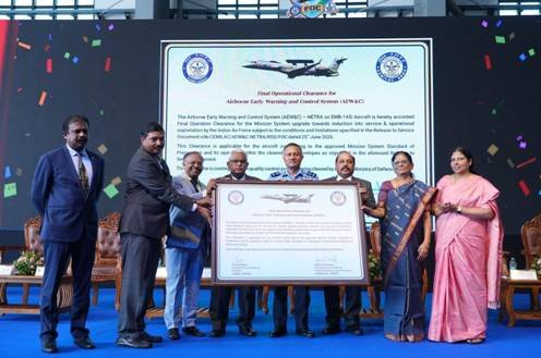 Netra AEW and C system FOC Certificate Handover Ceremony Bengaluru