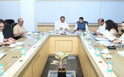 Chhattisgarh CM Vishnu Deo Sai reviewing the CG Revenue Department reforms 2026