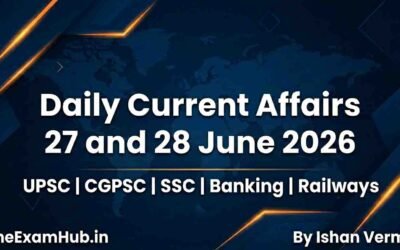 Daily Current Affairs 27 and 28 June 2026 national banking sports defence appointment updates