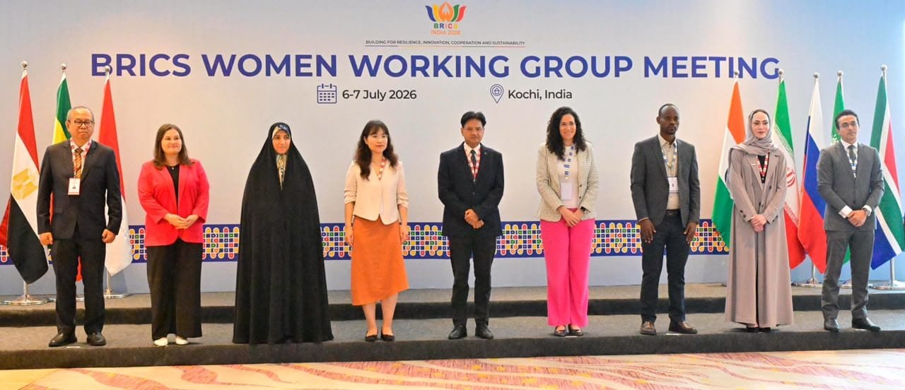 Indian delegation at the BRICS Women's Working Group Meeting in Kochi Kerala under BRICS Chairship 2026