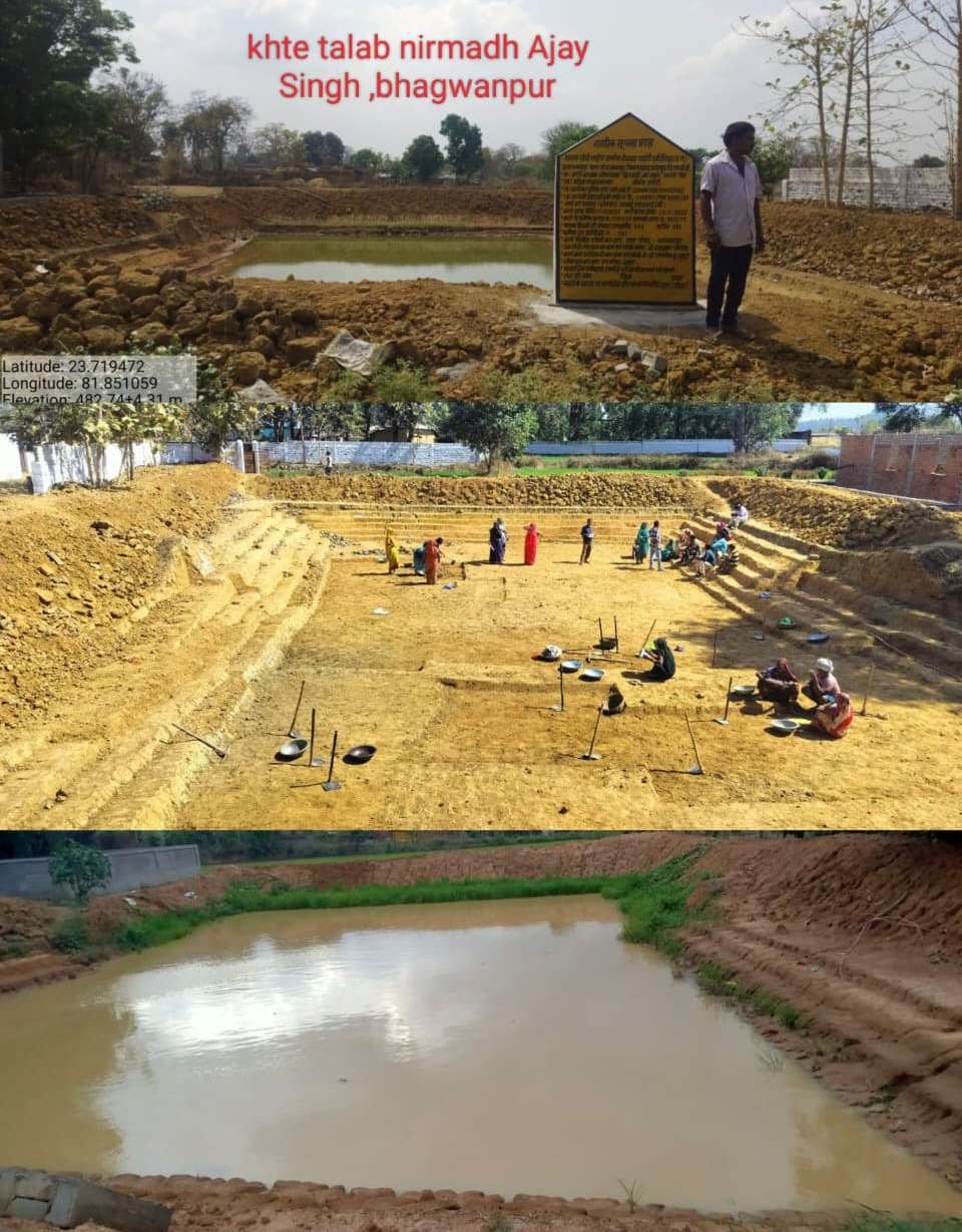 Local villagers and self help groups participating in the Mor Gaon Mor Pani Campaign Chhattisgarh.