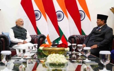 PM Narendra Modi and President Prabowo Subianto signing the India Indonesia Joint Statement 2026.