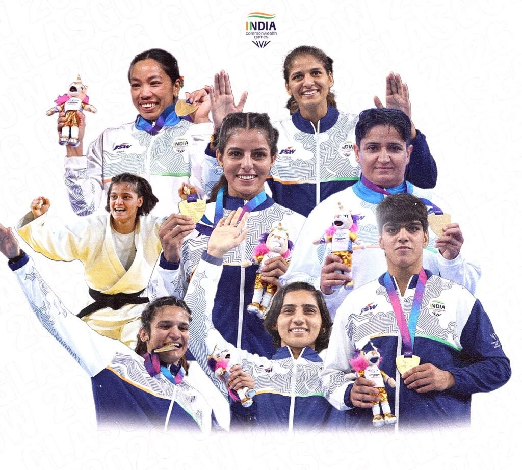 India Glasgow CWG 2026 Medal Tally Celebration