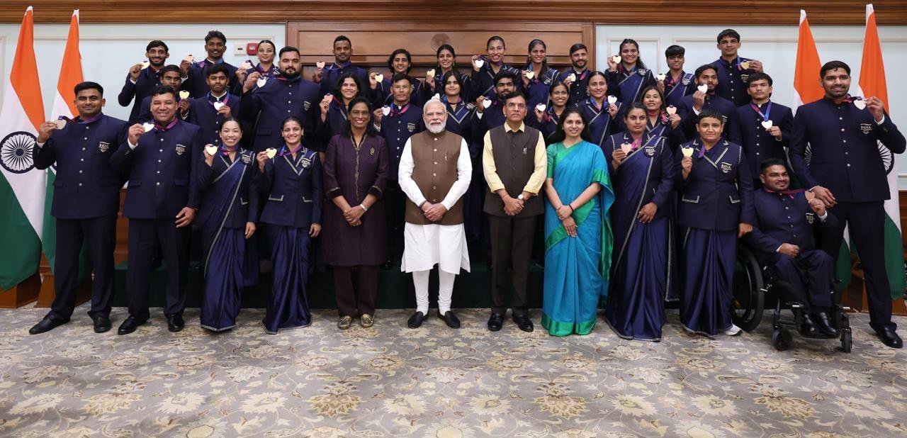 PM Modi Interacts with CWG Champions 2026