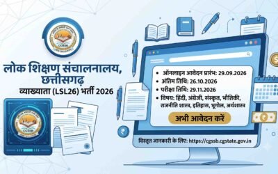 cg vyakhyata lecturer recruitment 2026 notification